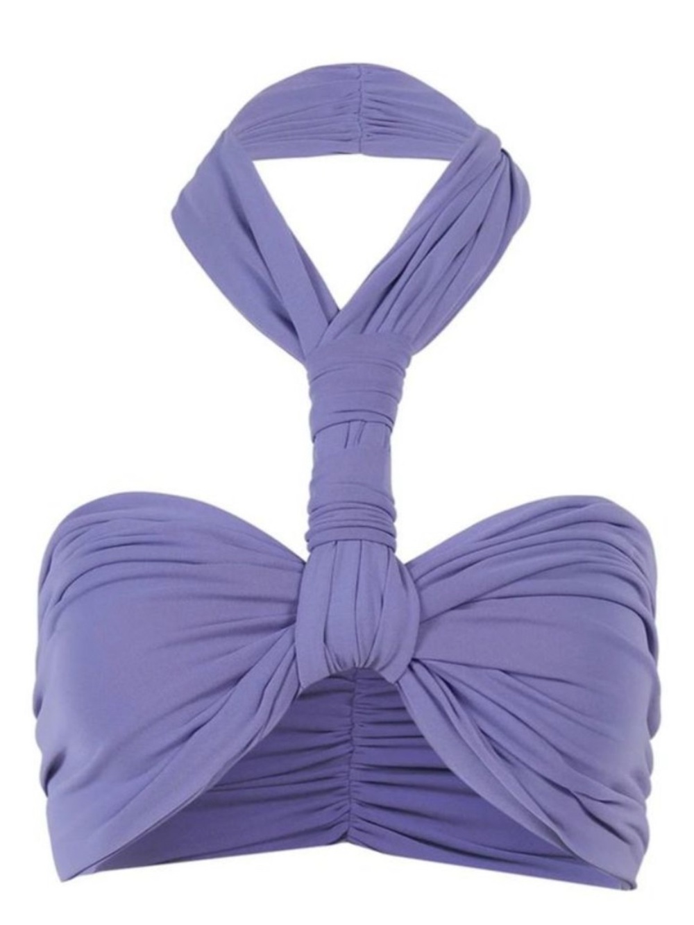 NWT AMBUSH Twist Halter Neck Ruched Cropped Top Purple‎ Summer Luxe Italy M